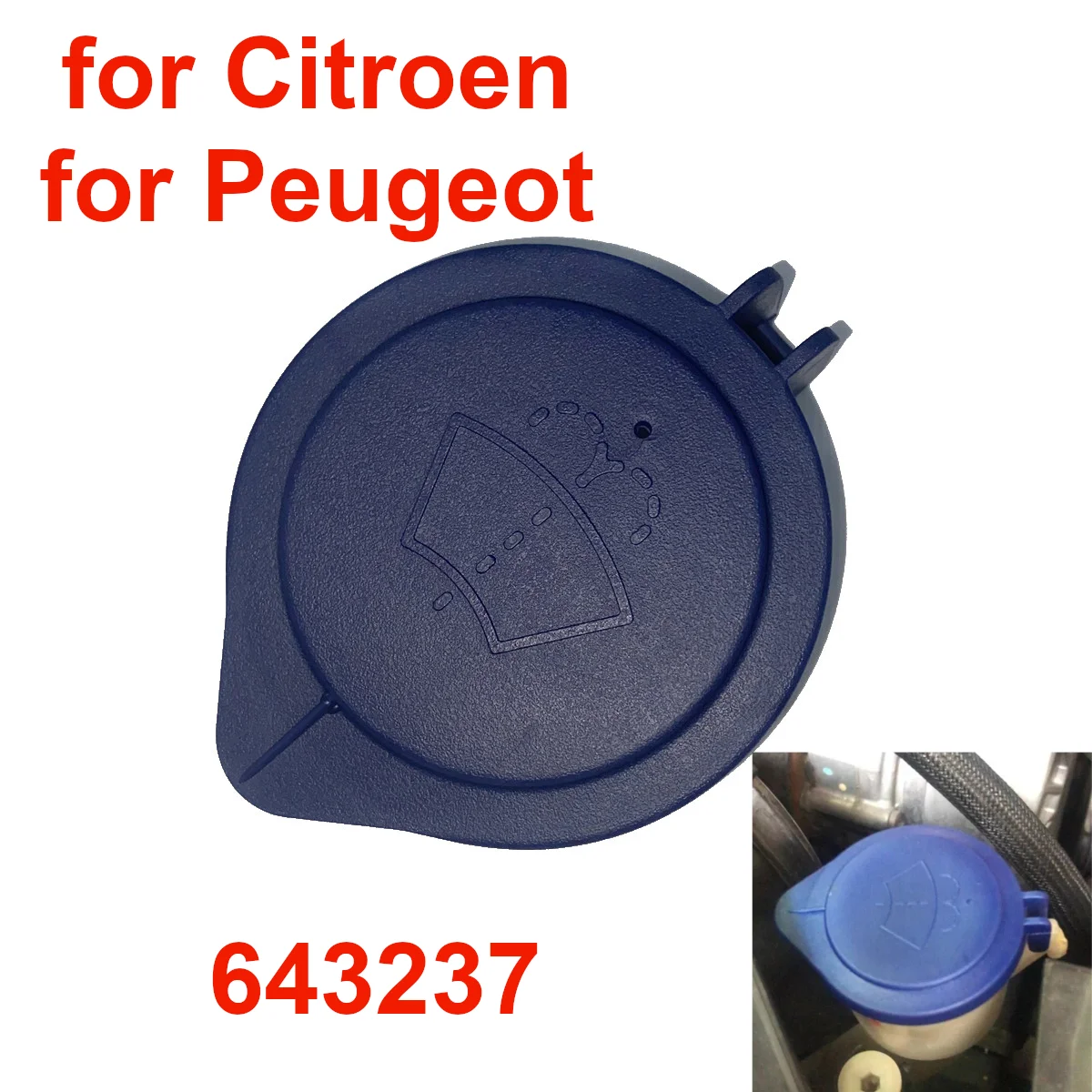 643237 Auto Frontscheibe Scheiben wischer Waschmaschine Flüssigkeits behälter Tank Flaschen verschluss Deckel für Peugeot für Citroen C5 C6