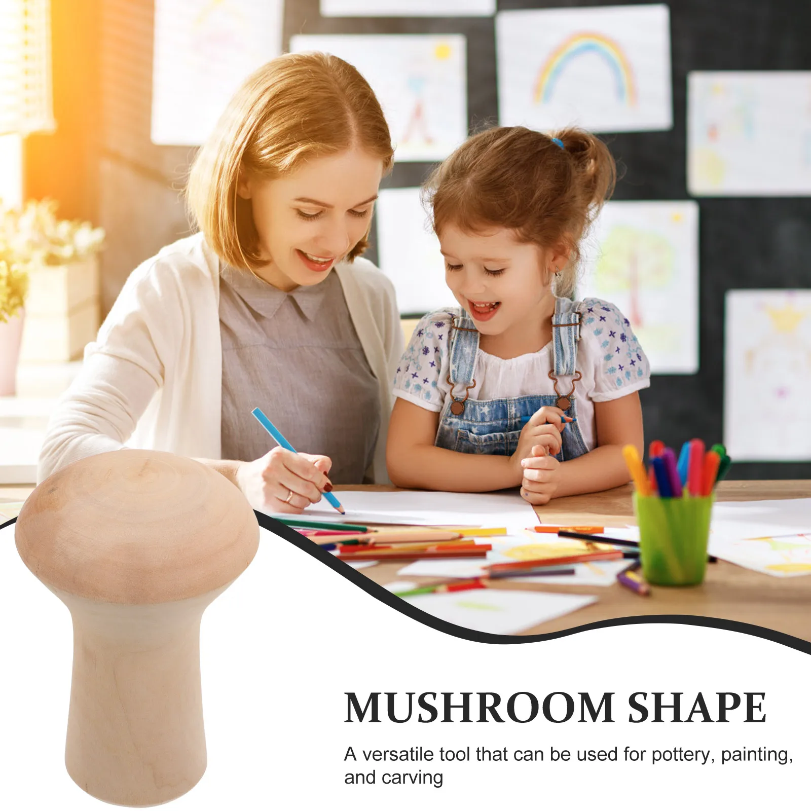 

Ceramic Painting Tools Clay Diy Molds Wooden Pottery Throwing Mushroom Shaped Craft Tool For Ceramics Carving Creative
