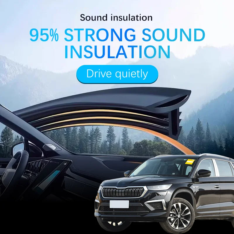 Car Central Control Dashboard Sealing Strips Soundproof Tape Car Interior Refit Accessories For Skoda Kodiaq Rs Kodiaq 7