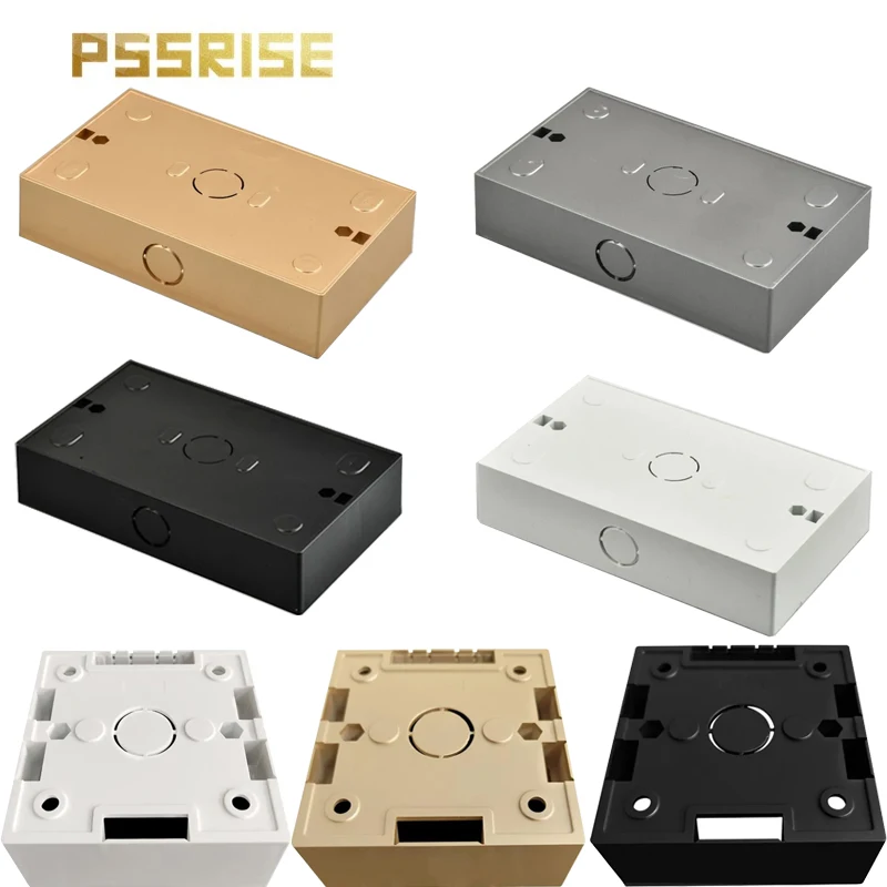 PSSRISE EU UK Standard 86/146Type Surface Mounting Box Wall Switch Socket Bottom Installation Box Back Junction Box 86*86mm