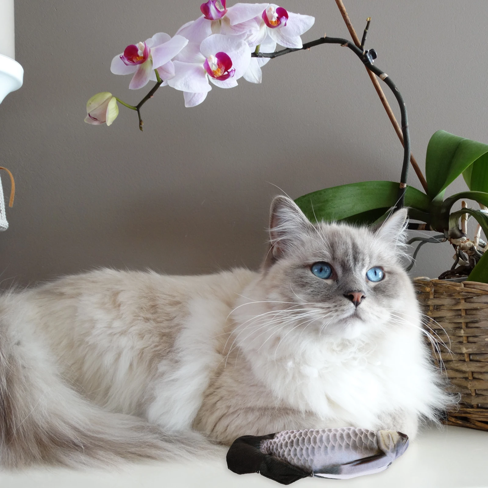 1Pcs Electric Flopping Interactive Plaything Realistic Wiggle Simulation Pet Cat Plaything Kitten Hunting Stimulate