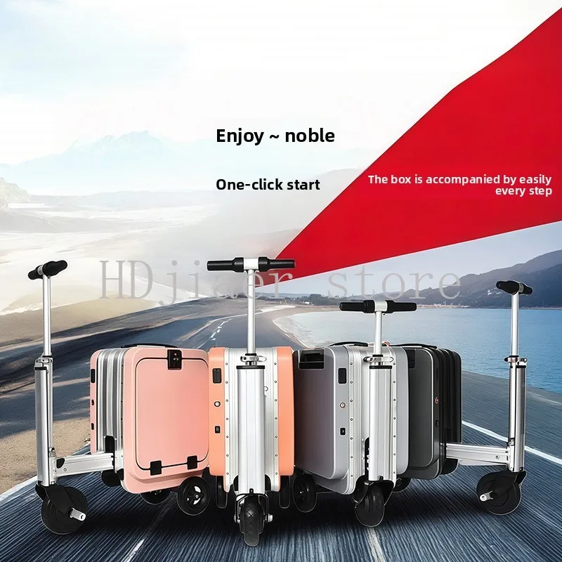 

Multi functional electric scooter with a 20 inch front opening luggage compartment for boarding and travel