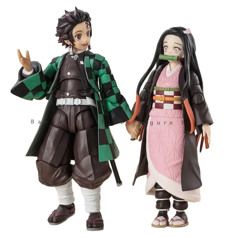 In Magazzino Originale Bandai SHFiguarts Demon Slayer Kamado Tanjirou Action Figures Giocattoli Regali Modello Genuino Collezionista Anime Hobby