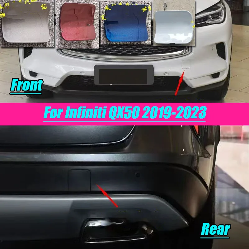 

For Infiniti QX50 19-23 Car Front Rear Bumper Towing Hook Eye Cover Trailer Cap