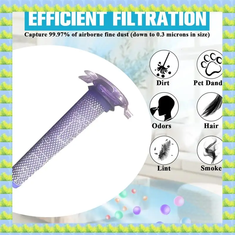 FZFZ 4 قطعة أجزاء الفلتر الأمامي لدايسون V8 المطلق عصا/V8 الحيوان الحبل الحرة مكنسة كهربائية تصفية