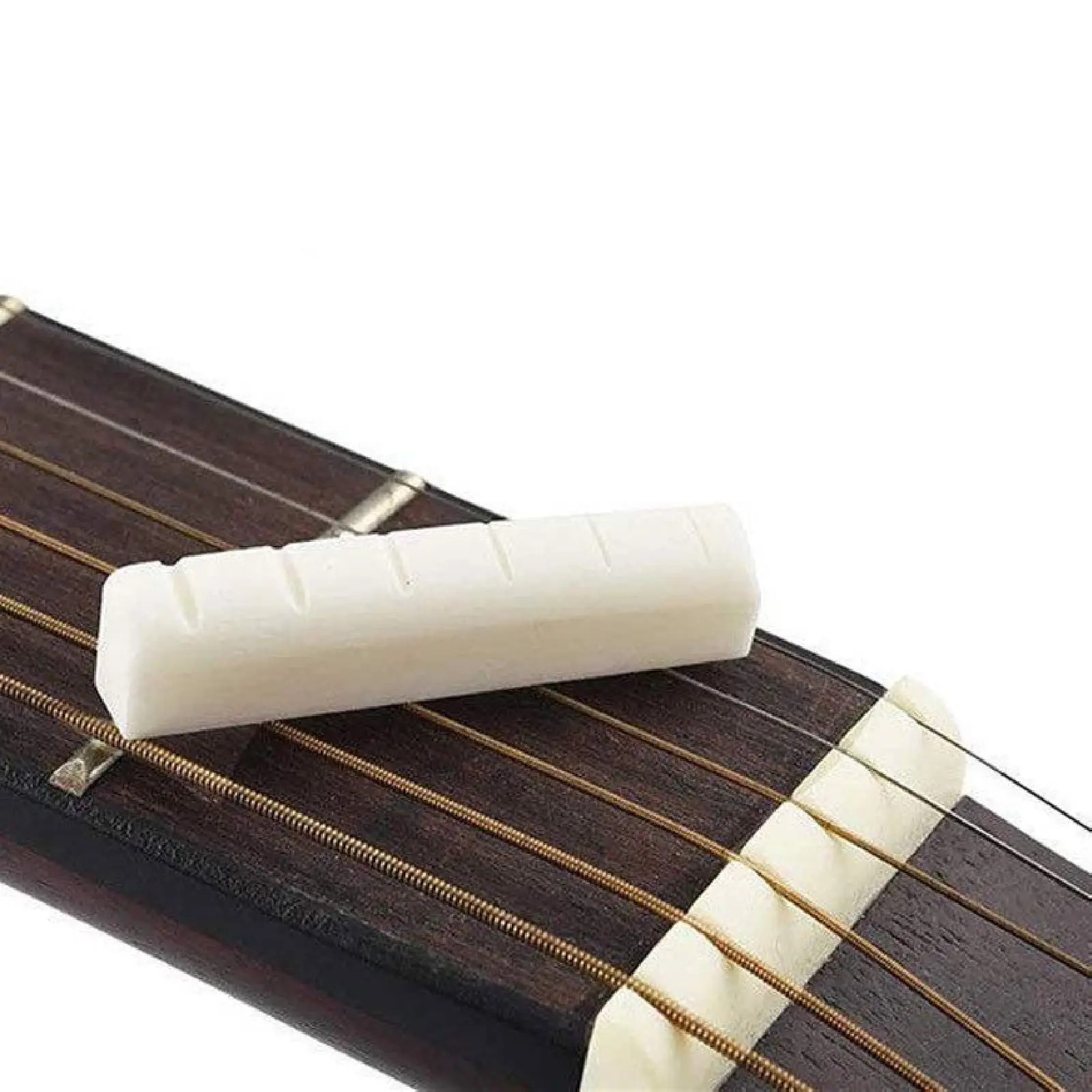 Miwayer 12,6 String Acoustic  6 String Classical Guitar Bone Nut, Guitar Bridge Nuts, Cut from Whole Bones