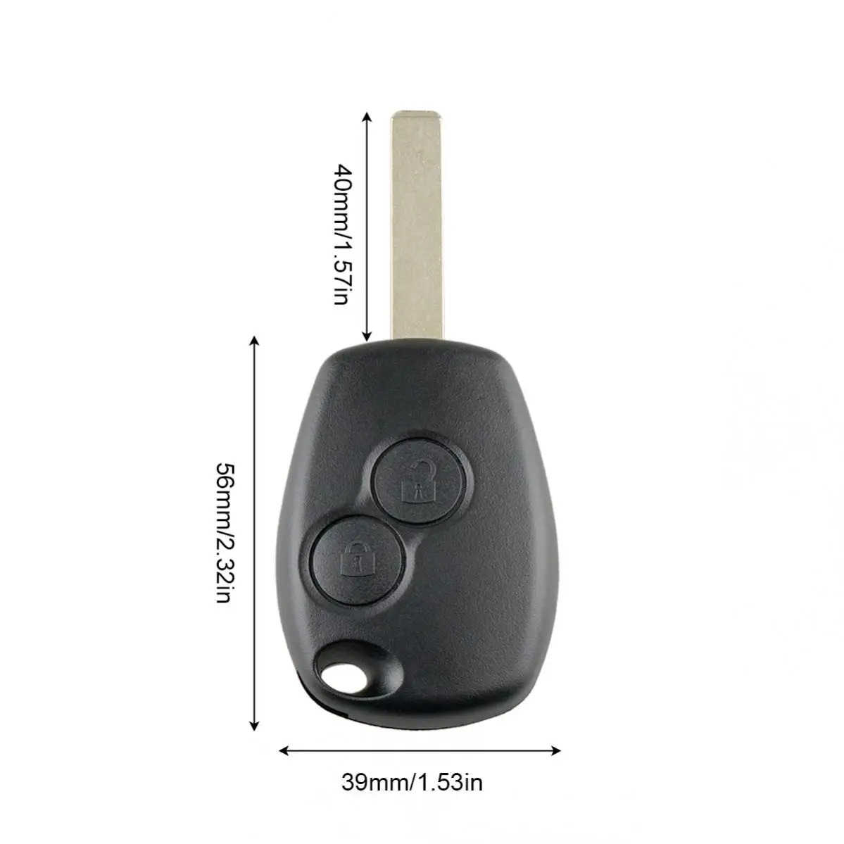 เคสกุญแจรีโมทรถยนต์ 2 ปุ่ม สำหรับ Twingo Kangoo Renault Clio 3 Dacia พร้อมใบมีด VA2