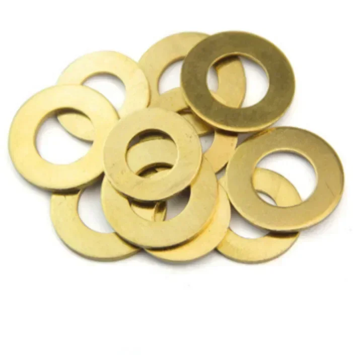 10 Pieces /Lot 12.6X6.4X0.5MM  Gasket Brass Washer for Butterfly Knife BM 575 DIY Folding Knife Accessories Tools