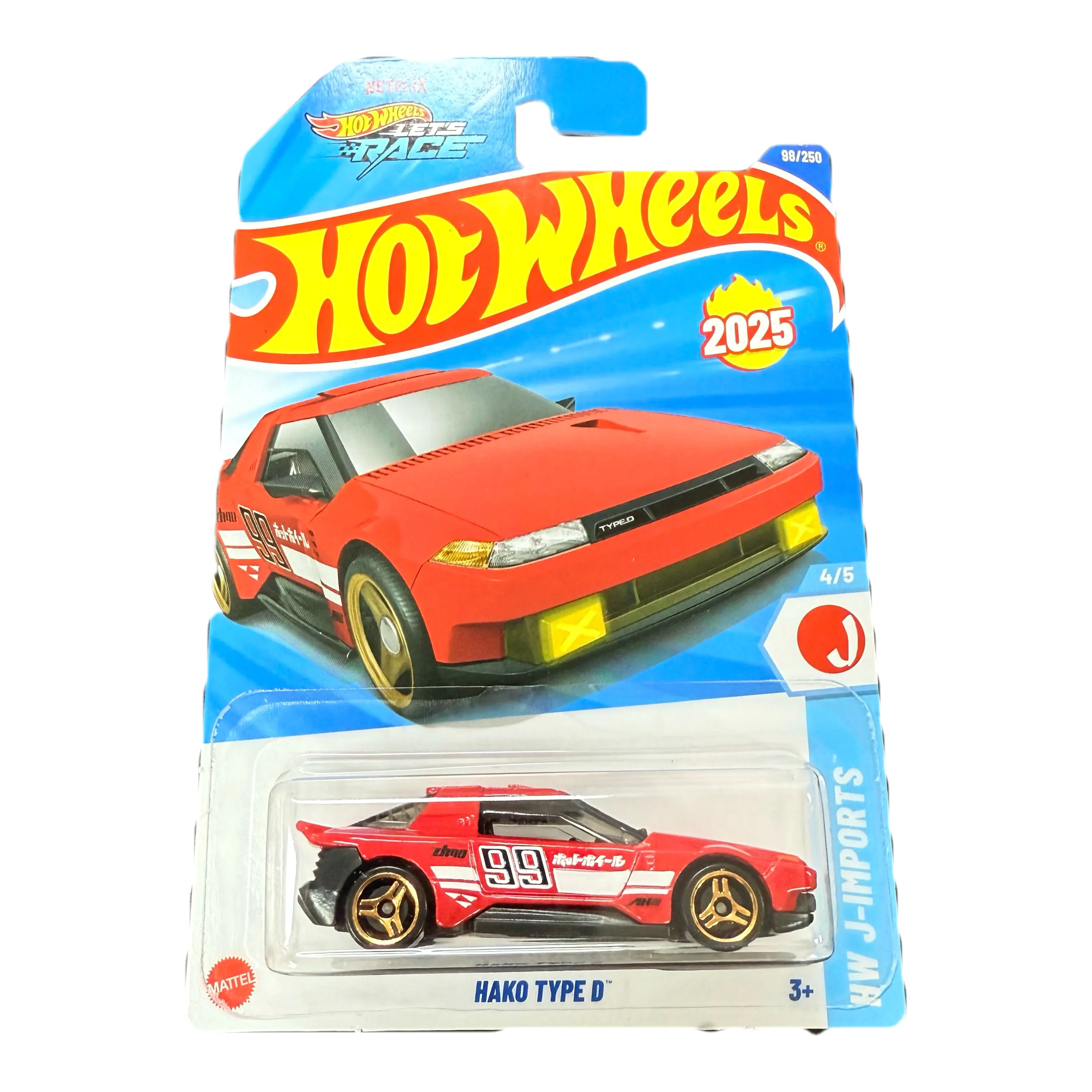 

2025-98 Hot Wheels Cars HAKO TYPE D 1/64 Коллекция металлических литых моделей игрушечных транспортных средств