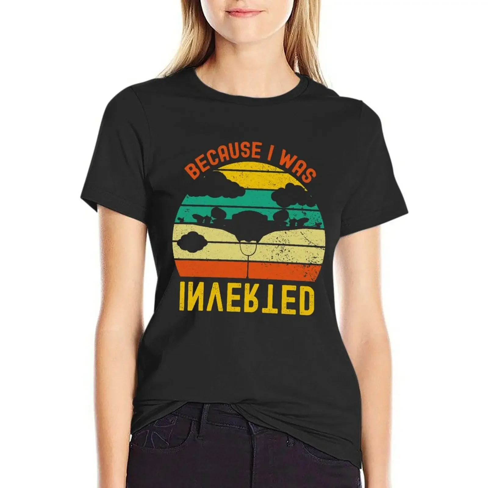 

because i was inverted T-Shirt korean fashion animal print quick-drying t-shirts for Women pack
