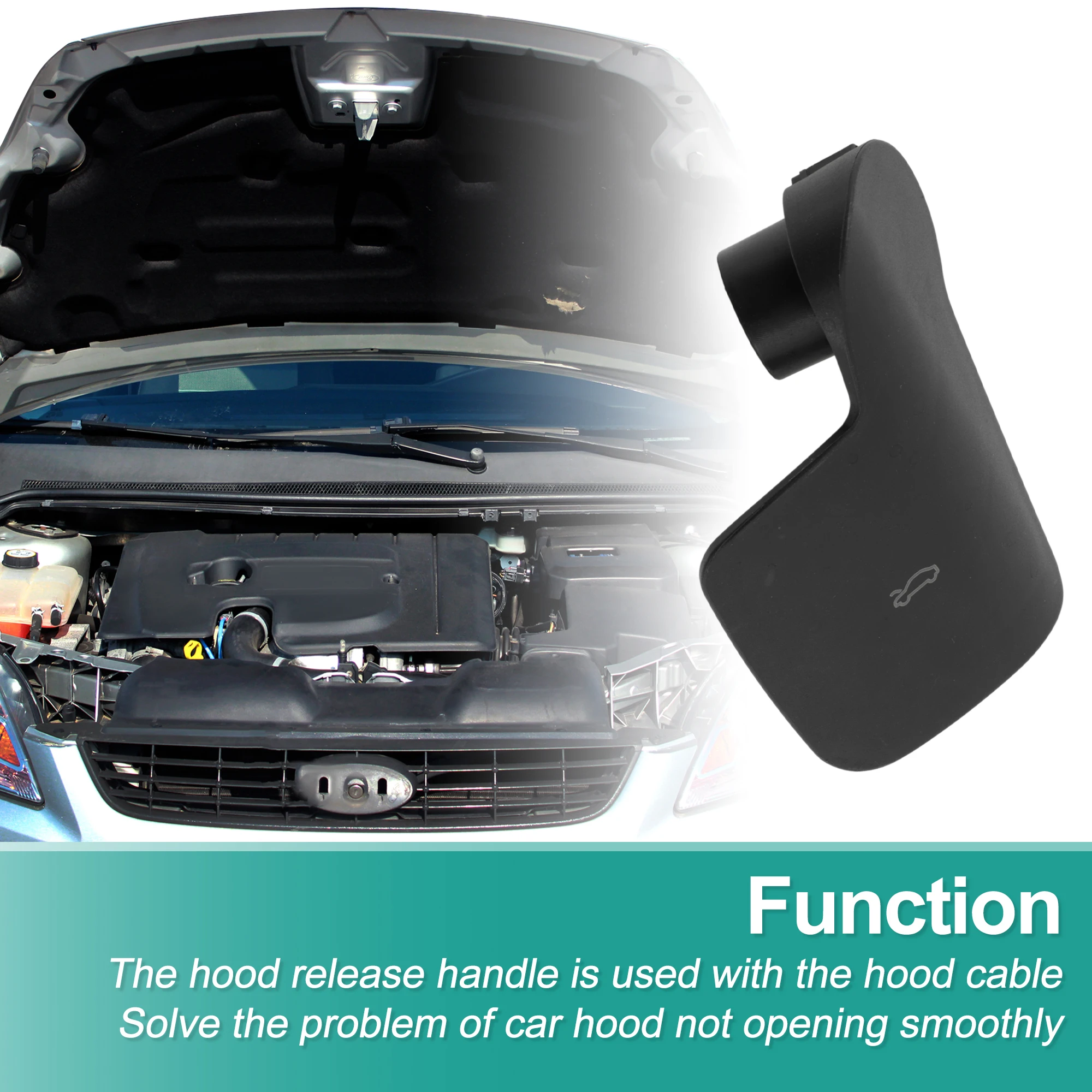 UXCELL Hood Latch Release Handle for Audi Q7 2015-2017 No.4M1823533D/4M1823533C