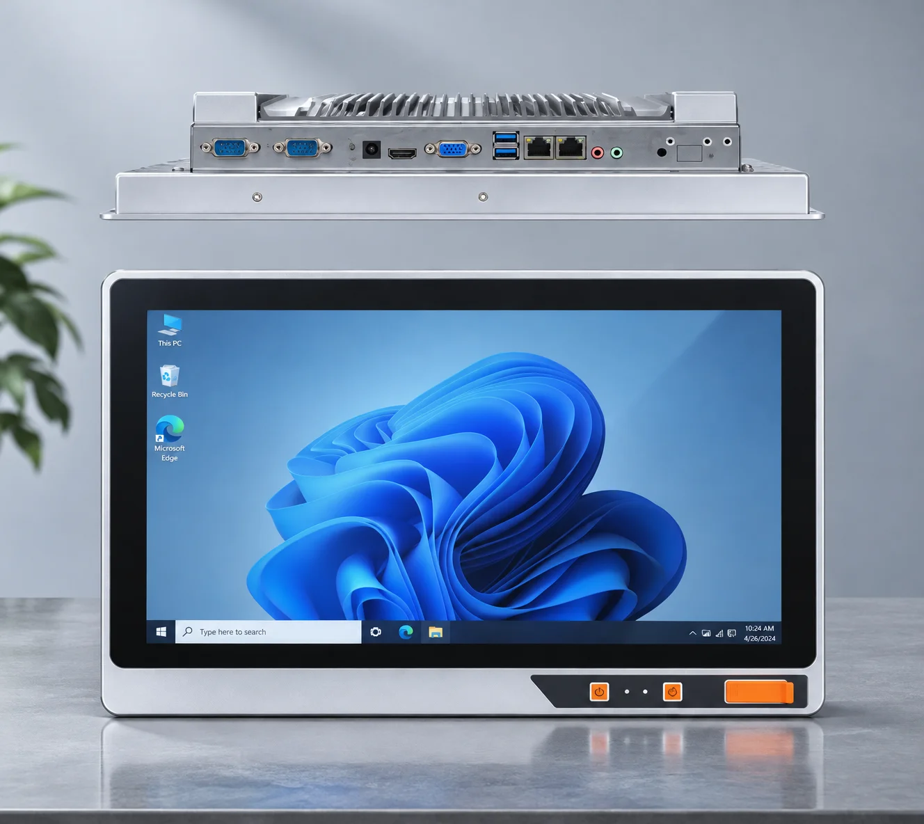 Embedded HMI Industrial Panel Computer 21.5 Inch MeetNeng Core i3 Capacitive Touch Screen 1920x1080 Windows 10 Pro