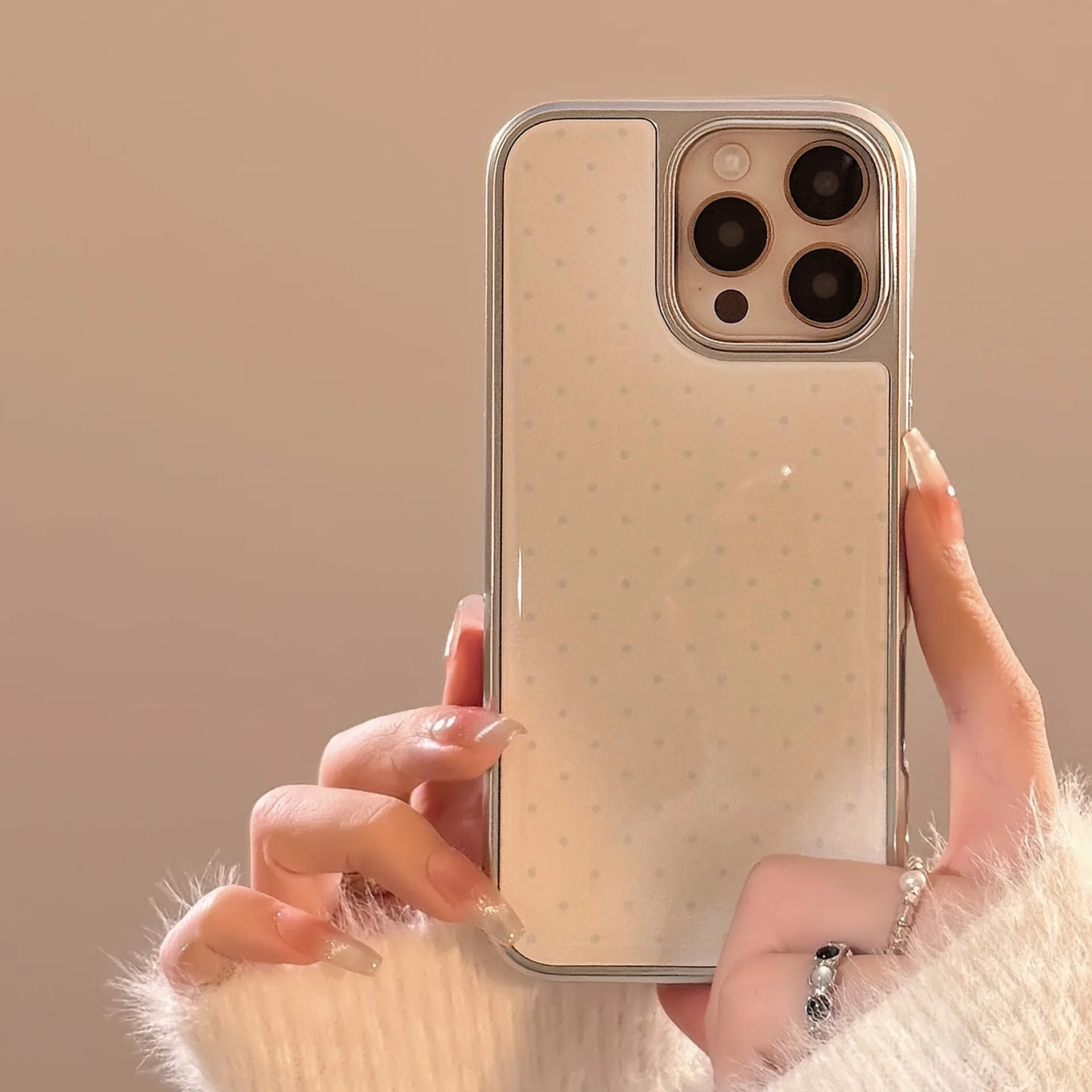 الكورية موجة نقطة قطرة الغراء تصفيح الفضة الحدود جراب هاتف آيفون 12 13 14 15 16 برو ماكس للصدمات الغطاء الواقي