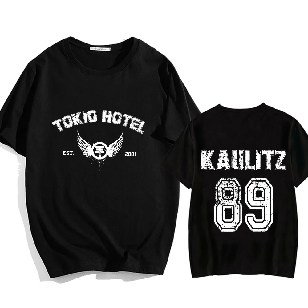 Tokio Hotel Banda O Pescoço Gótico Camiseta, Rua Hip Hop Rapper, Alta Qualidade, Retro Soft Tee, Quente, Verão