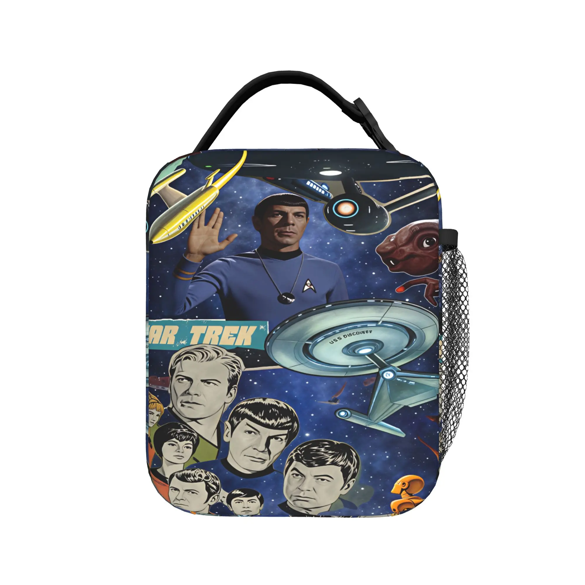 S-Star T-Trek Ship Movie  Lunch Bag  Vintage Lunch Box For Women Cooler Bag Waterproof Graphic Design Thermal Tote Handbags