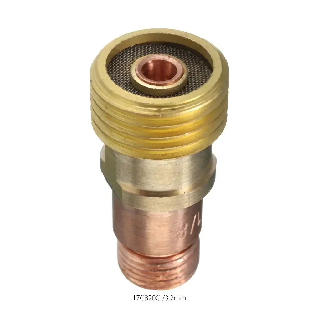 1pcs Gas Lens Connector Brass Gas Lens Connector W/ Mesh Tig WP-17/18/26 Torch Welding Lightweight Repalcement