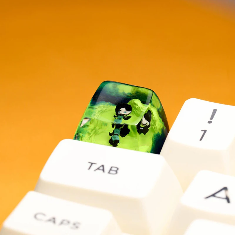 Organism Resin Keycap Creactive Art Keyboard Decoration Game Anime Figure Theme 3D Landscape Replaceable Keyboard Keys