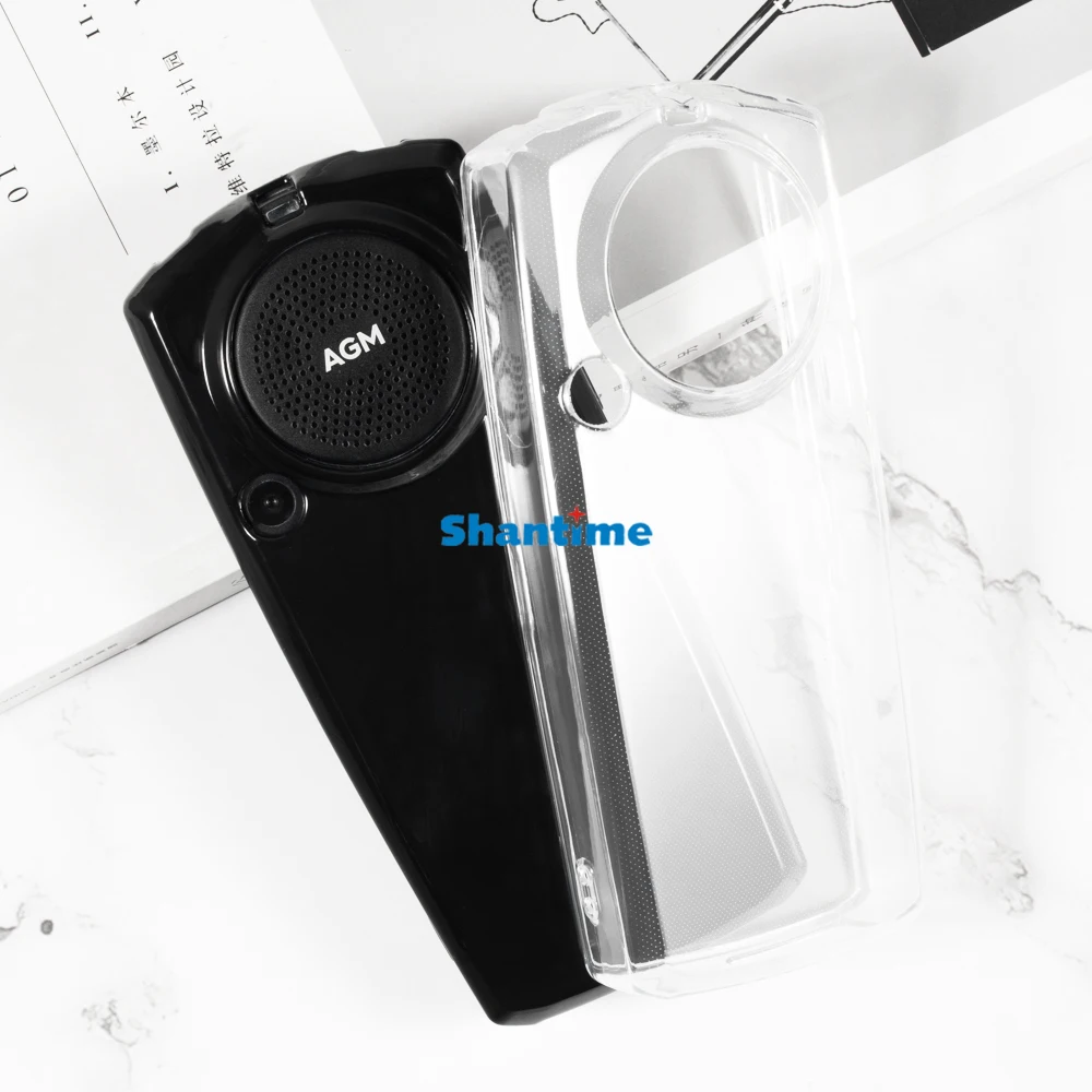 Miękkie etui + 2-pak ochraniaczy ekranu ze szkła hartowanego do AGM M7, M6 Pełna ochrona ciała