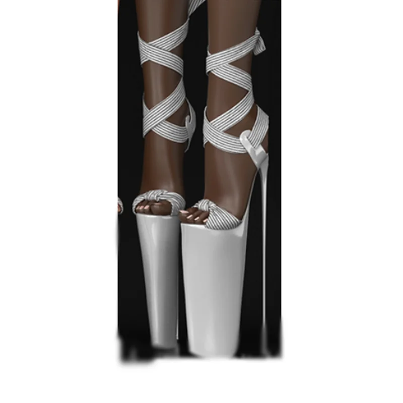 Black Twine Hollow Platform Sandals Peep Toe Thin High Heel Sexy Fashion Summer Casual Big Size Woman Shoes Zapatillas Mujer