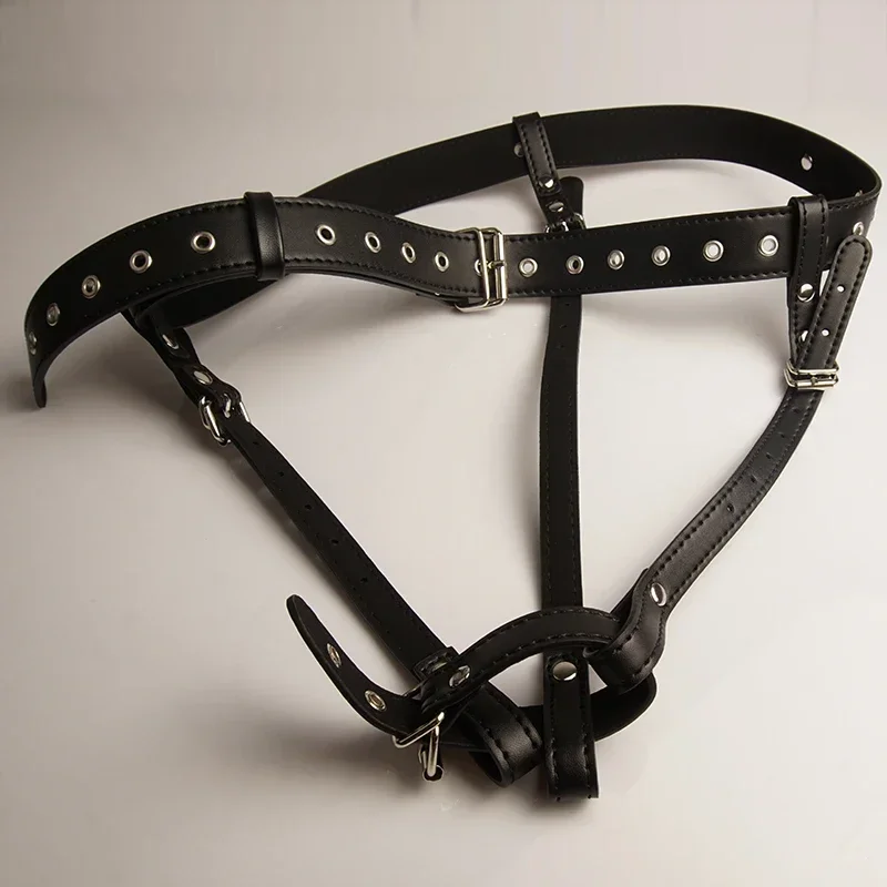 2025 Chastity Forced Orgasm Belt for Vibrator,Leather Bondage Strap-on Harness,Strapon Magic Wand Massager,Sex Toys for Women
