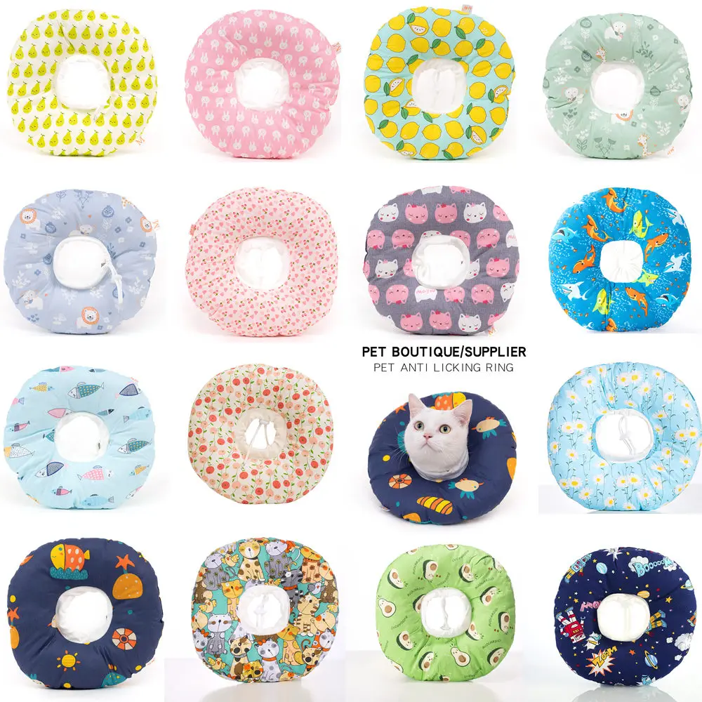 1pc Anti-Bite Lick Cat Dog Elizabeth Collar Aerated Wound Protective Pet Kitten Shame Neckband Anti Scratch Cone After Surgery