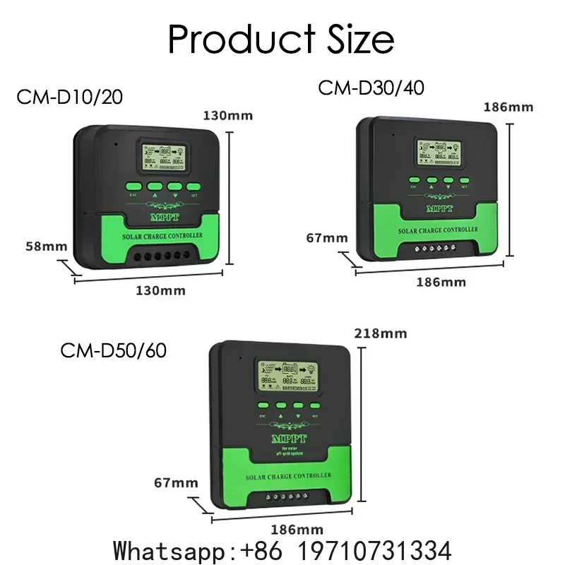 12V 24V Auto WiFi MPPT Solar Charge Controller 20A/30A/40A/60A Dual USB LCD Display  Panel Regulator PV Regulators