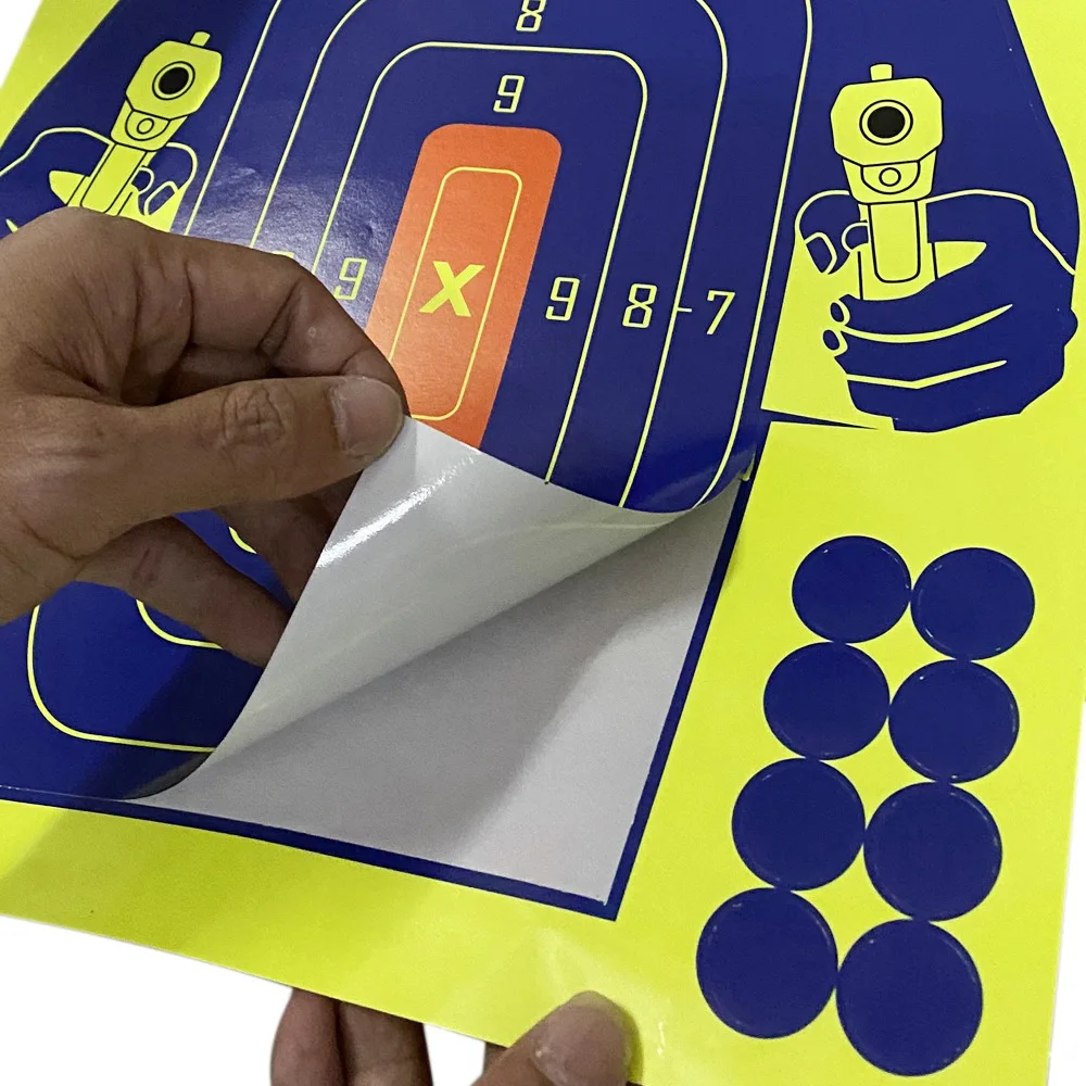 

【В наличии】10 шт. 12X18 дюймов мишени в форме человеческого тела, реактивная брызга, светящаяся флуоресцентная бумажная мишень для тренировок по стрельбе из лука