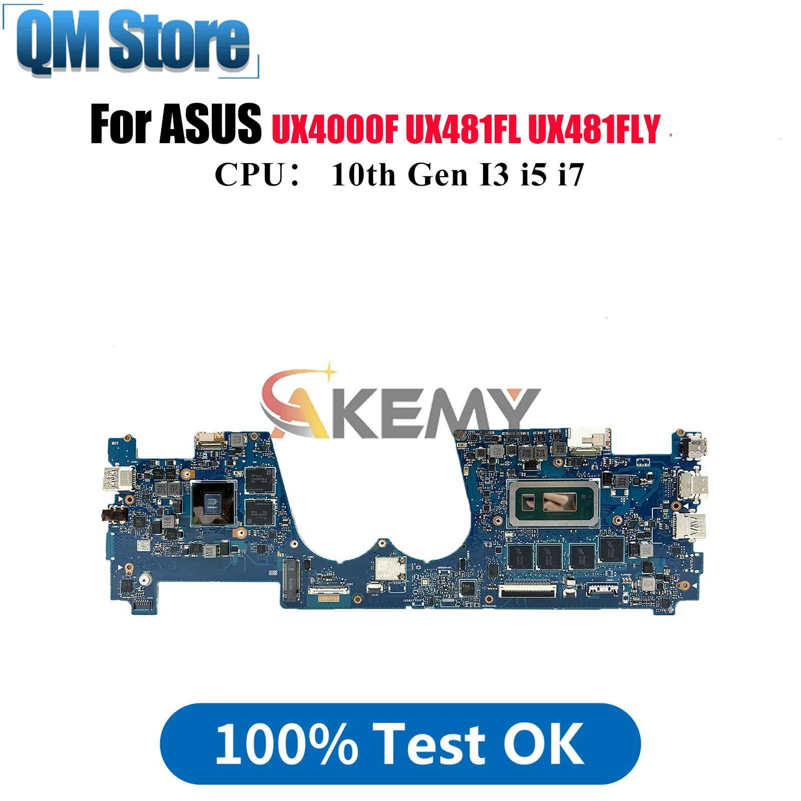 

UX481FLY Материнская плата для ноутбука ASUS ZenBook Duo UX481FLY UX481F UX481FL UX481FAY UX4000F Материнская плата с 10-го поколения I3 i5 i7 stk