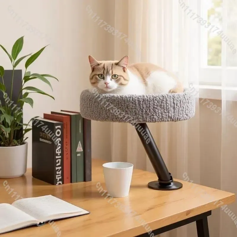 For Suspended Cat Bed Desktop Hammock Office Table Climbing Shelf Space Saving Pet Furniture Small Cats Kittens