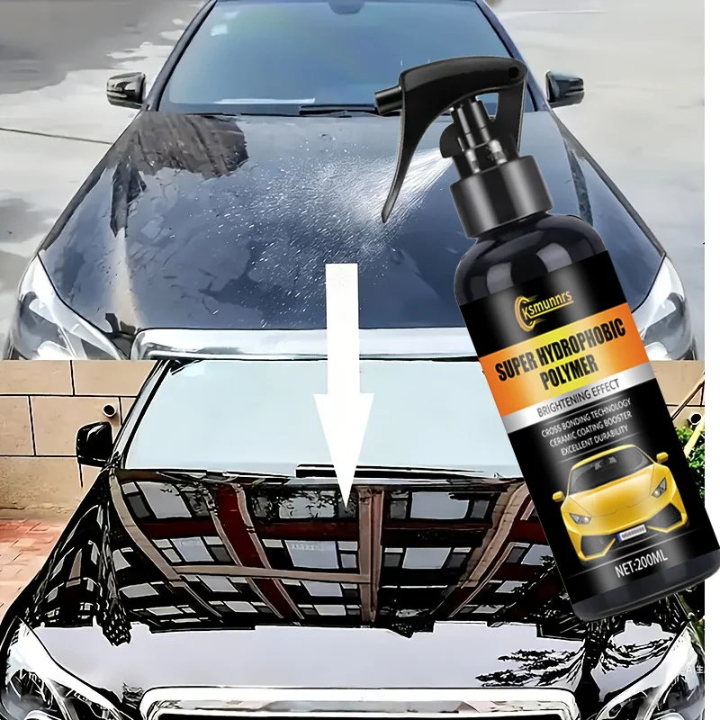 1 Bottle of Nano-Ceramic Automotive Paint Coating Spray - Quick Coloring, High-Quality Scratch-Resistant And Colorfast - Long-La