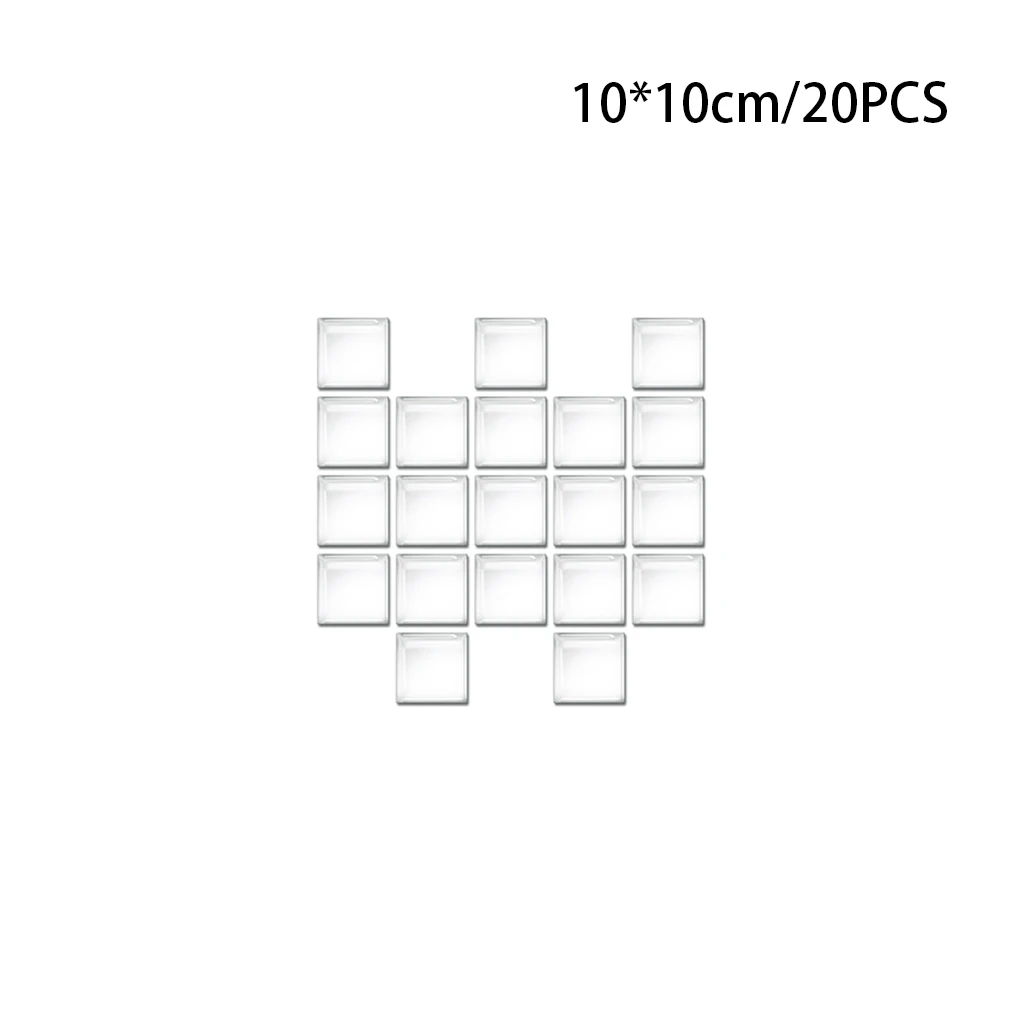 10 조각 모자이크 벽 스티커 자체 접착 타일 스티커 장면 레이아웃 액세서리 방 장식 블루 10*10*20PCS