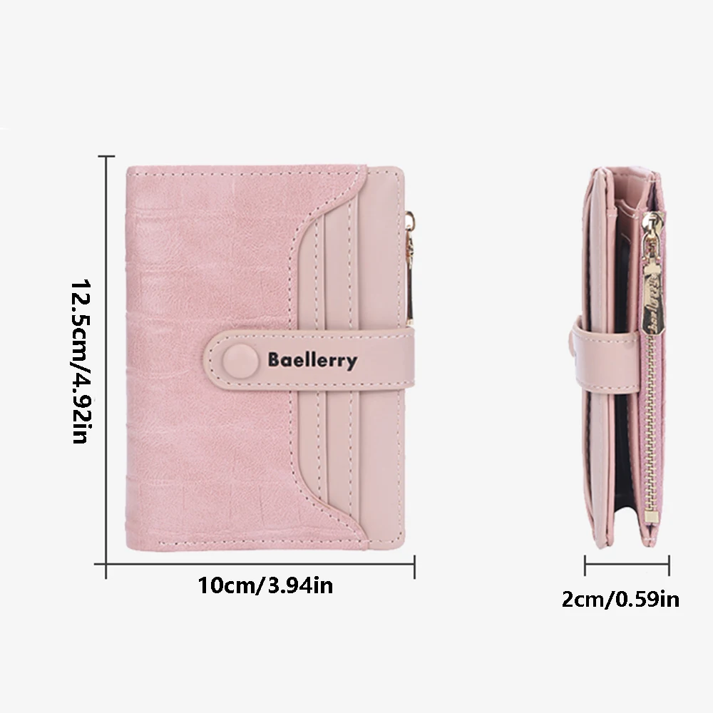 1Pc - Portable Travel Mini Wallet for Women, Crocodile Embossed Color-Blocked Card Holder with Zippered Coin Pocket, Multiple Card Slots, Suitable for Daily Commuting, Vacation, Shopping, and as a Gift for Girls