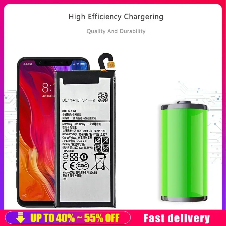 Battery For Samsung Galaxy A3 A5 A6 A7 A8 Star A9 Plus 2015 2016 2017 2018/A10s A20s A10e A20e A40 A50 SM A510F/M A520F A310F/M