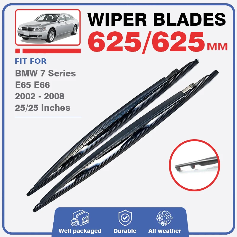 Front Wiper Blades For BMW 7 Series E65 E66 2002 - 2008 Alpina B7 Windscreen Windshield Window 730Li 740Li 730d 740d 730i 740i