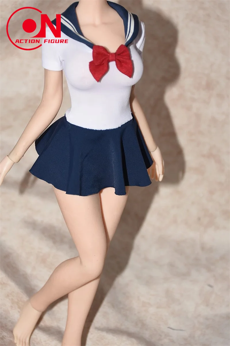 Customized 1/6 Scale Female JK School Uniform Sailor Outfit Clothes Model Fit 12\'\' Worldbox AT202 Female Soldier Action Figure