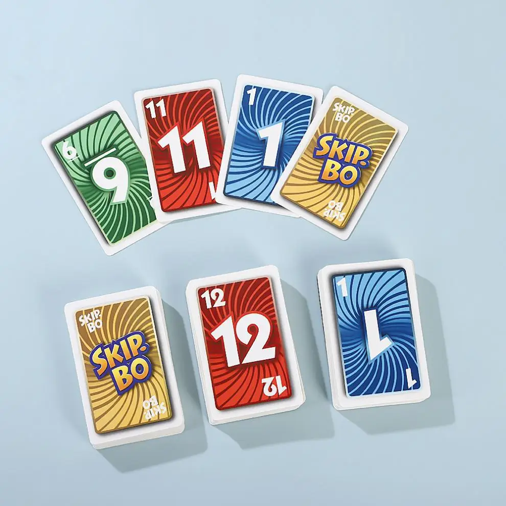 ألعاب ماتيل UNO: SKIP BO لعبة بطاقات متعددة اللاعبين لعبة بطاقات ألعاب الحفلات العائلية لعبة أطفال