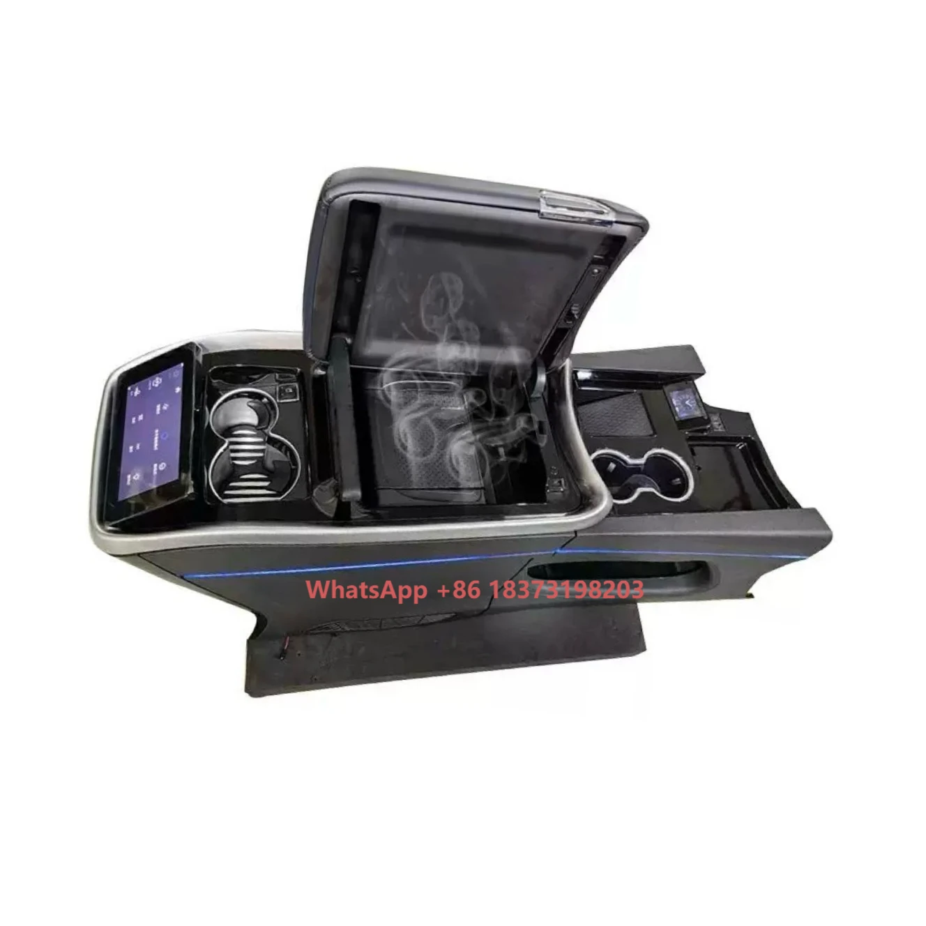 

Front Console Armrest Storage Box with Touch Screen Interior Auto Parts Convenient Access & Storage