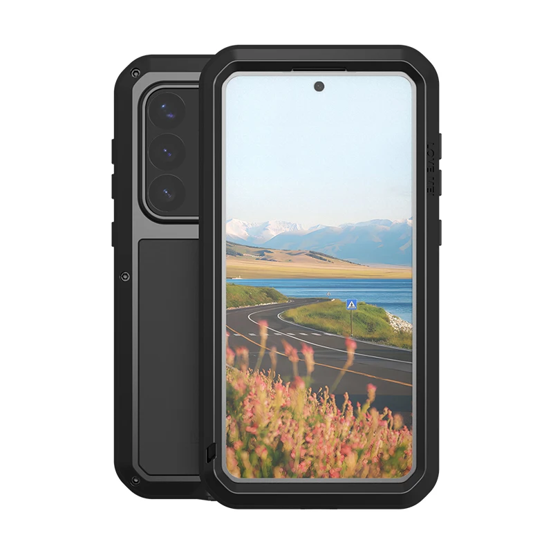 

Love Mei Aluminum Metal Case For Samsung Galaxy S26 S25 Ultra Plus FE Powerful Armor Shockproof Life Waterproof Cover Capa Funda