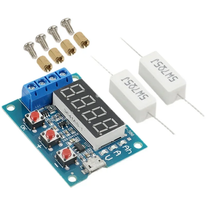 2 Pieces Battery Capacity Test Instrument External Load Discharge 12V Lead Acid Battery 18650 Capacity Test