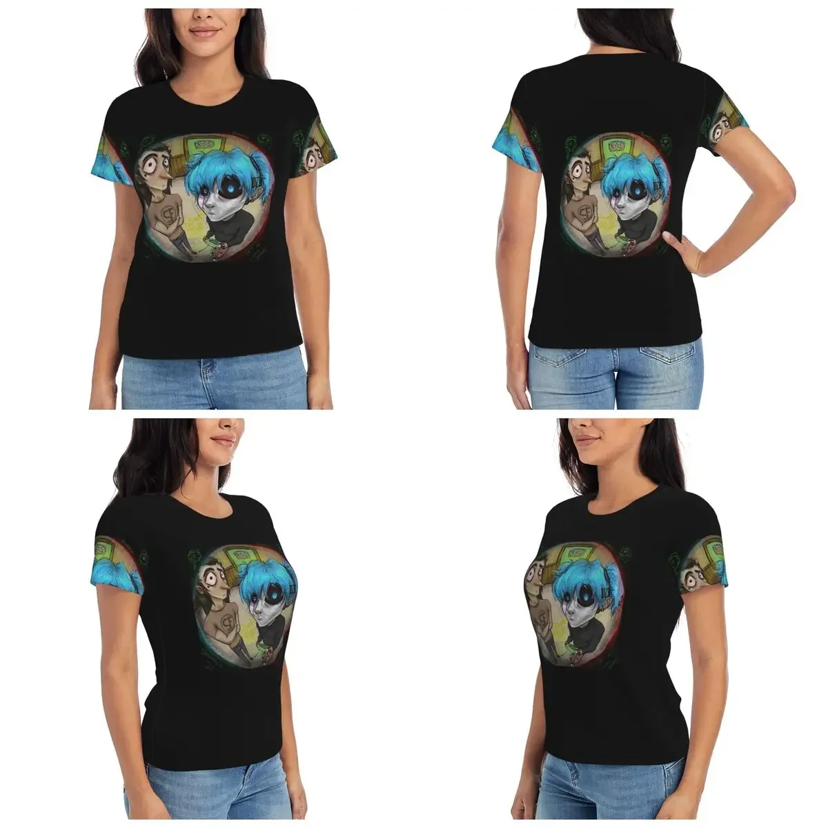 Game Sally Face Terror Adventure T-Shirt Women Short Sleeve T Shirts O-Neck Clothing Cotton Summer Tees Streetwear