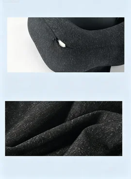 Contour Support Anti-static Modern cozy Wearable Hoody Travel Pillow for car bus  airport office
