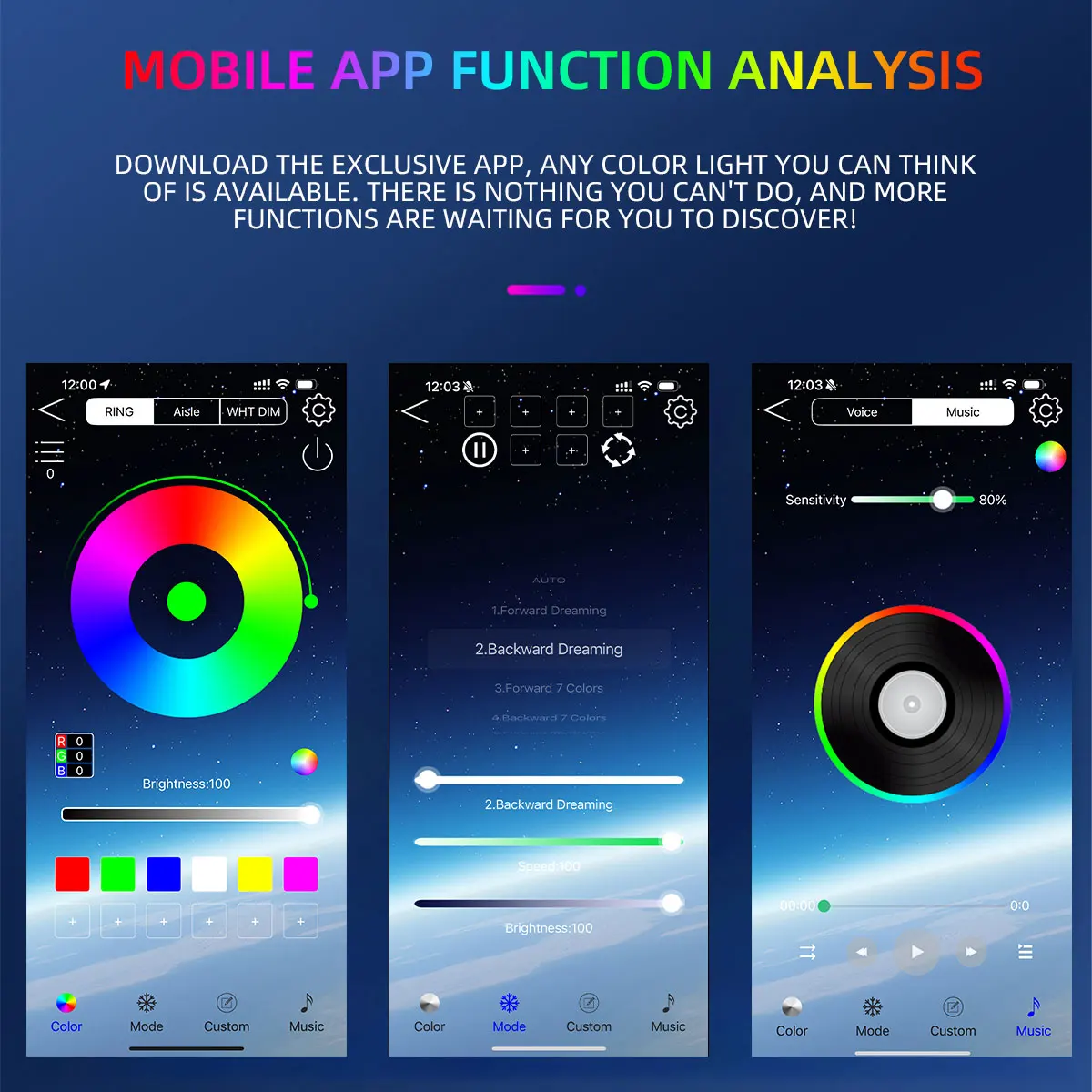 2/4in1 Neon Car Interior Ambient Foot Light 12/18 LED Wireless Remote USB APP Control RGB Rainbow Atmosphere Decorative Lamp