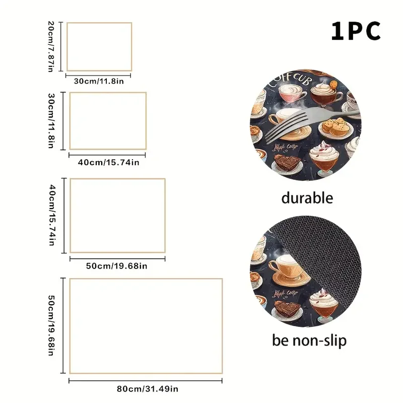 VIKAMA American retro coffee machine mat, water-absorbing and anti-slip, kitchen draining mat, home decoration
