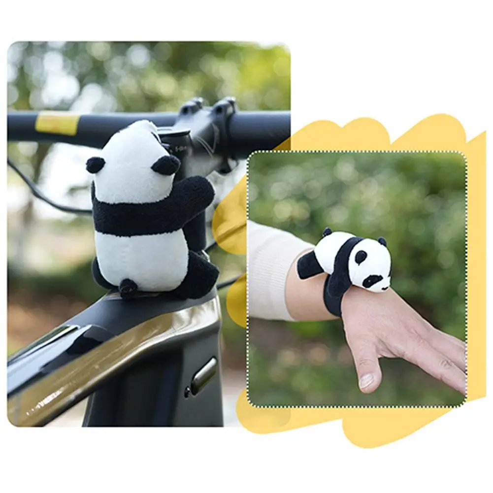 Bicycle Handlebar Ornaments Stuffed Plush Animal Cute Decorations Circle Handlebars Motorcycle Pat Doll Ornaments Car Panda E9R2