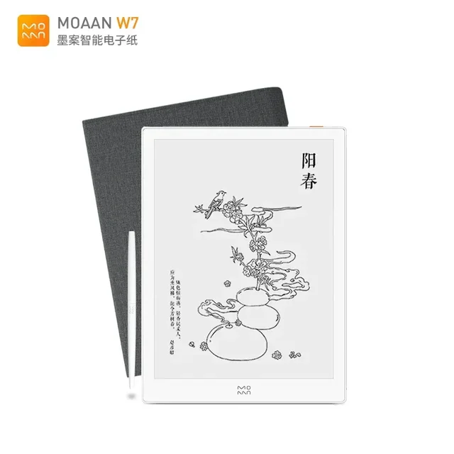 New product Moaan W7 e-book 10.3 Inch E-ink 300PPI screen tablet ebook ereader Android 8.1 e-lnk smartphone notepad Stylus