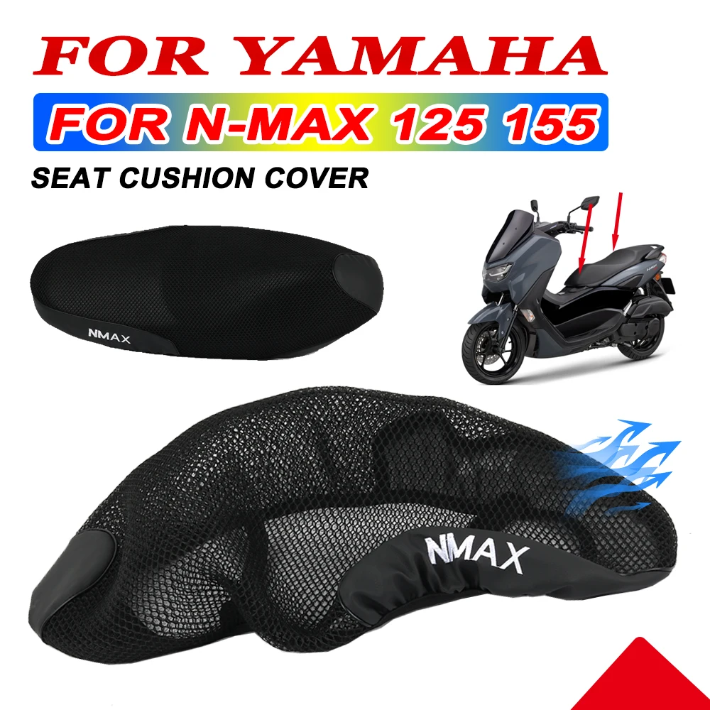 For Yamaha NMAX155 NMAX125 NMAX 155 125 2015 + Motorcycle Cushion Cover 2023 Fashion Embroidery New Style Heat Insulation Mesh 