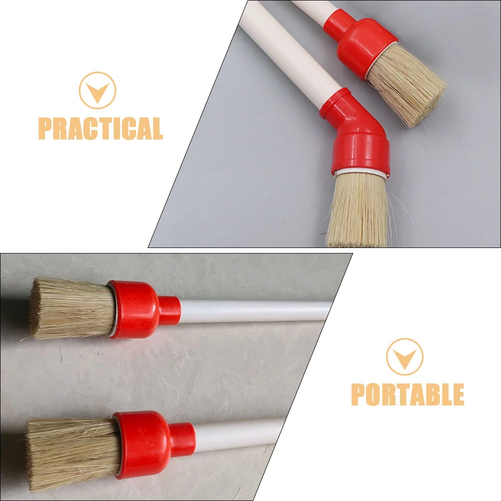 2 Pcs Elbow Brush Car Detailing for Vehicles Wash Tire Repair Tool Wood Cleaning