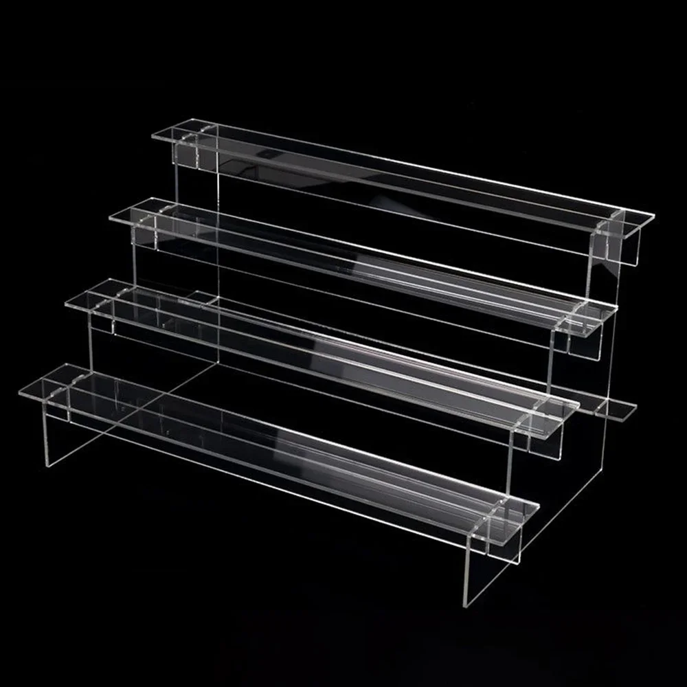 yes3pcs Acrylic Display Stand Figures Holder Jewellery Display Riser Cupcakes Rack Removable Shelves Storage Organizers 4-tier