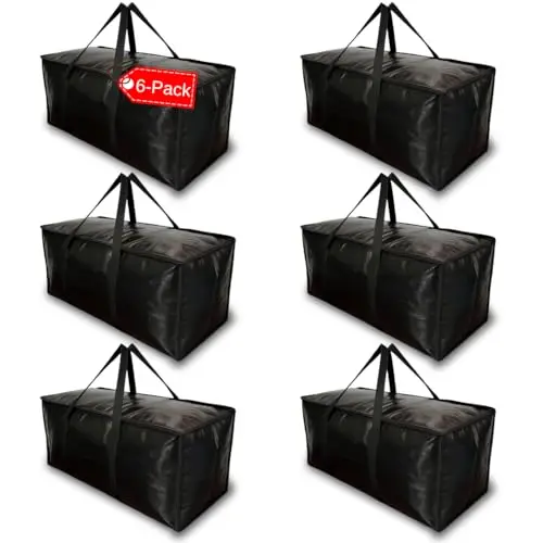 

BAG-THAT! Набор из 6 прочных больших сумок для переезда с прочной молнией и удобными ручками, долговечные и устойчивые сумки для упаковки одежды.