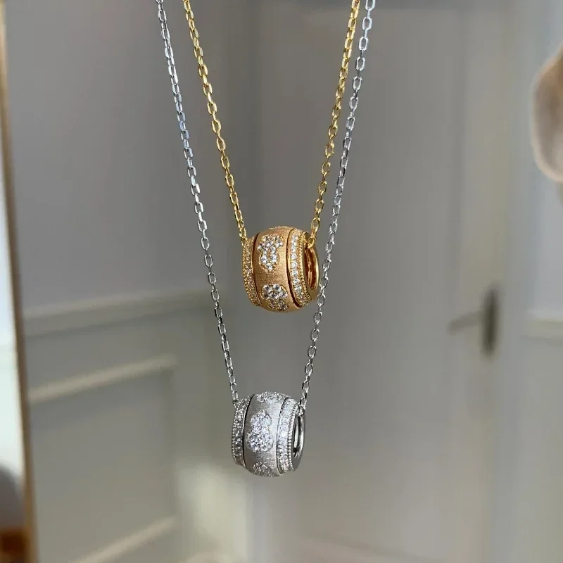 Inspired Inlay Full Diamonds Gourd Necklace New in Chinese Style Brushed Exquisite Pendant Wedding Jewelry